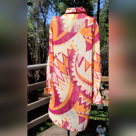 Newport News sheer UV protection swim/dress cover up szM BEAUTIFUL NEW - Picture 5 of 6